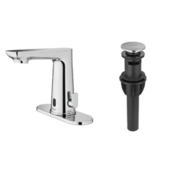 American Standard Clean IR DC Powered Touchless Single Hole Bathroom Faucet In Polished Chrome -The Home Depot polished chrome american standard single hole bathroom faucets 7020255 002 66 1000