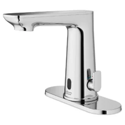 American Standard Clean IR DC Powered Touchless Single Hole Bathroom Faucet In Polished Chrome -The Home Depot polished chrome american standard single hole bathroom faucets 7020255 002 77 1000