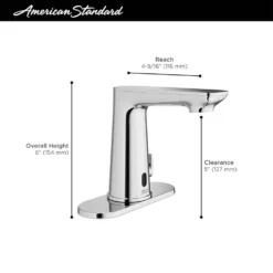 American Standard Clean IR DC Powered Touchless Single Hole Bathroom Faucet In Polished Chrome -The Home Depot polished chrome american standard single hole bathroom faucets 7020255 002 a0 1000