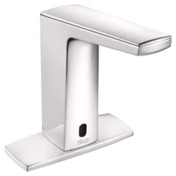 American Standard Paradigm Base Model AC Powered Single Hole Touchless Bathroom Faucet With Above-Deck Mixing 0.5 GPM In Polished Chrome -The Home Depot polished chrome american standard single hole bathroom faucets 702b205 002 66 1000