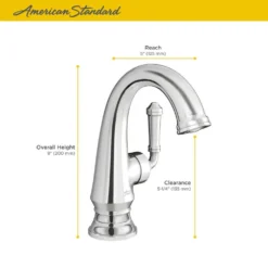 American Standard Delancey Single Hole Single-Handle Bathroom Faucet With Side Handle In Polished Chrome -The Home Depot polished chrome american standard single hole bathroom faucets 7052121 002 a0 1000