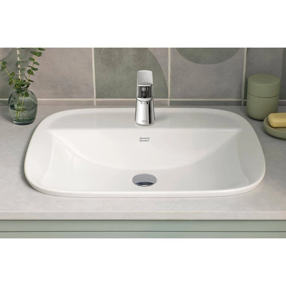 American Standard Aspirations Single Handle Deck Mount Bathroom Faucet With Drain In Polished Chrome 5 American Standard Aspirations Single Handle Deck Mount Bathroom Faucet With Drain In Polished Chrome - Image 5