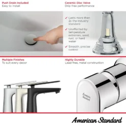 American Standard Aspirations Single Handle Deck Mount Bathroom Faucet With Drain In Polished Chrome 9 American Standard Aspirations Single Handle Deck Mount Bathroom Faucet With Drain In Polished Chrome -The Home Depot polished chrome american standard single hole bathroom faucets 7061101 002 a0 1000