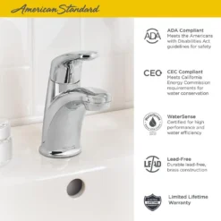 American Standard Colony Pro Single Hole Single-Handle Bathroom Faucet With Pop-Up Drain In Polished Chrome -The Home Depot polished chrome american standard single hole bathroom faucets 7075100 002 40 1000