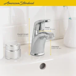 American Standard Colony Pro Single Hole Single-Handle Bathroom Faucet With Pop-Up Drain In Polished Chrome -The Home Depot polished chrome american standard single hole bathroom faucets 7075100 002 a0 1000