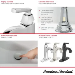 American Standard Belmeade Single Handle Single Hole Bathroom Faucet With Deckplate In Polished Chrome -The Home Depot polished chrome american standard single hole bathroom faucets 7426101 002 a0 1000