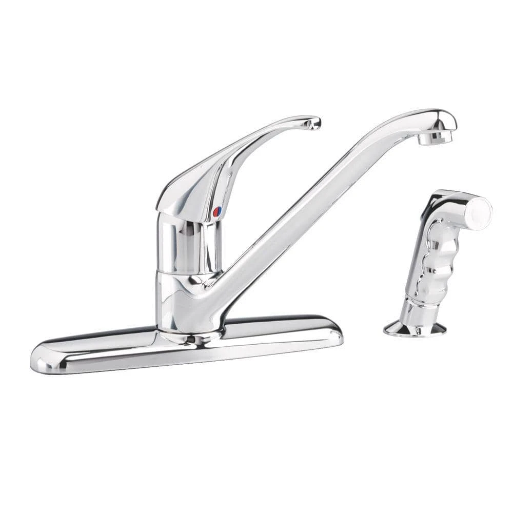 American Standard Reliant Single Handle Standard Kitchen Faucet And Side Sprayer In Polished Chrome 1 American Standard Reliant Single Handle Standard Kitchen Faucet And Side Sprayer In Polished Chrome