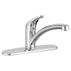 American Standard Colony Pro Single-Handle Standard Kitchen Faucet With Side Spray And Deck Plate In Polished Chrome