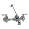 American Standard Exposed Yoke 2-Handle Wall-Mount Utility Faucet With Top Brace In Polished Chrome