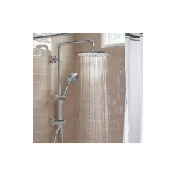 American Standard Spectra Versa 4-Spray Round 24 In. Shower System Kit With Hand Shower 1.8 GPM In Polished Chrome -The Home Depot polished chrome american standard wall bar shower kits 1029120000 44 1000
