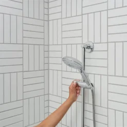 American Standard Spectra 4-Spray Round High-Pressure Hand Shower Rail System With Filter In Polished Chrome -The Home Depot polished chrome american standard wall bar shower kits 9238759 002 1f 1000