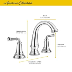 American Standard Delancey 8 In. Widespread 2-Handle Bathroom Faucet With Pop-Up Drain In Polished Chrome -The Home Depot polished chrome american standard widespread bathroom faucets 7052807 002 a0 1000