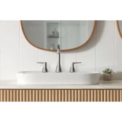 American Standard Aspirations 8 In. Widespread 2-Handle Bathroom Faucet With Drain Polished Chrome -The Home Depot polished chrome american standard widespread bathroom faucets 7061801 002 66 1000
