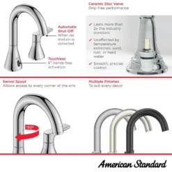 American Standard Aspirations 8 In. Wideset Double Handle High-Arc Bathroom Faucet Combo Kit With Push Drain In Polished Chrome -The Home Depot polished chrome american standard widespread bathroom faucets 7061857 002 1d 1000