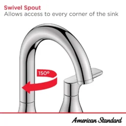 American Standard Aspirations 8 In. Wideset Double Handle High-Arc Bathroom Faucet Combo Kit With Push Drain In Polished Chrome -The Home Depot polished chrome american standard widespread bathroom faucets 7061857 002 1f 1000