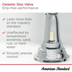 American Standard Aspirations 8 In. Wideset Double Handle High-Arc Bathroom Faucet Combo Kit With Push Drain In Polished Chrome -The Home Depot polished chrome american standard widespread bathroom faucets 7061857 002 4f 1000