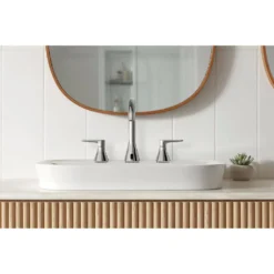 American Standard Aspirations 8 In. Wideset Double Handle High-Arc Bathroom Faucet Combo Kit With Push Drain In Polished Chrome -The Home Depot polished chrome american standard widespread bathroom faucets 7061857 002 fa 1000