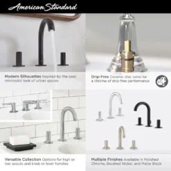American Standard Studio S 8 In. Widespread 2-Handle Bathroom Faucet With Drain Assembly In Polished Chrome -The Home Depot polished chrome american standard widespread bathroom faucets 7105821 002 40 1000