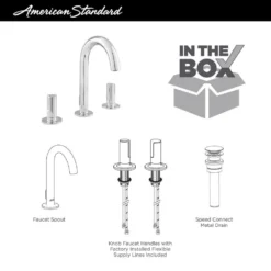 American Standard Studio S 8 In. Widespread 2-Handle Bathroom Faucet With Drain Assembly In Polished Chrome -The Home Depot polished chrome american standard widespread bathroom faucets 7105821 002 66 1000