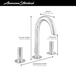 American Standard Studio S 8 In. Widespread 2-Handle Bathroom Faucet With Drain Assembly In Polished Chrome -The Home Depot polished chrome american standard widespread bathroom faucets 7105821 002 77 1000