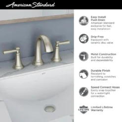 American Standard Rumson 8 In. Widespread 2-Handle Bathroom Faucet In Polished Chrome -The Home Depot polished chrome american standard widespread bathroom faucets 7417801 002 40 1000