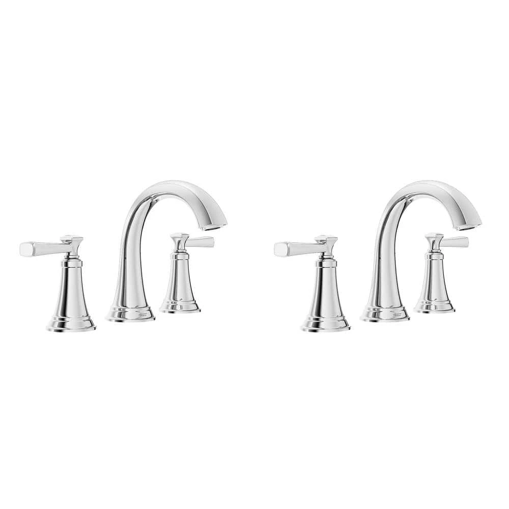 American Standard Rumson 8 In. Widespread Double Handle Bathroom Faucet In Polished Chrome (2-Pack) 1 American Standard Rumson 8 In. Widespread Double Handle Bathroom Faucet In Polished Chrome (2-Pack)
