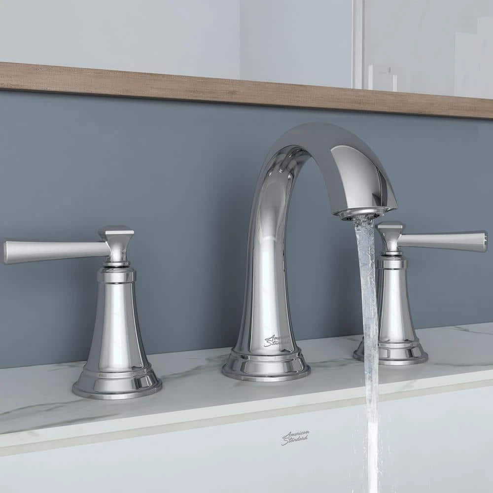 American Standard Rumson 8 In. Widespread Double Handle Bathroom Faucet In Polished Chrome (2-Pack) 2 American Standard Rumson 8 In. Widespread Double Handle Bathroom Faucet In Polished Chrome (2-Pack) - Image 2