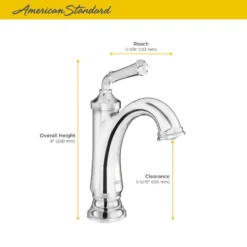 American Standard Delancey Single Hole Single-Handle Bathroom Faucet With Pop-Up Drain In Polished Nickel -The Home Depot polished nickel american standard single hole bathroom faucets 7052107 013 a0 1000
