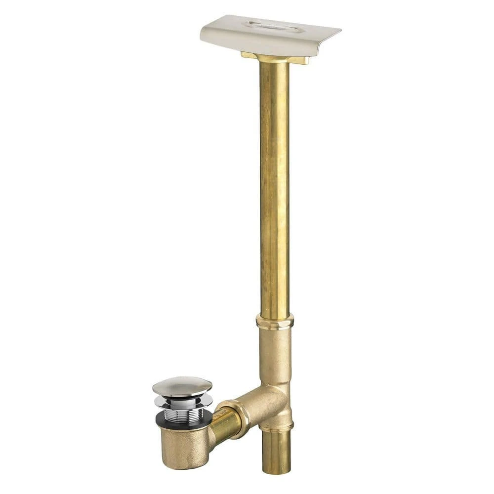American Standard Max 1-1/2 In. Brass Deep Soak Drain In Satin Nickel 2 American Standard Max 1-1/2 In. Brass Deep Soak Drain In Satin Nickel - Image 2