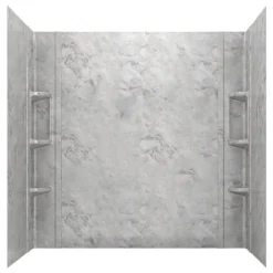 American Standard Ovation 32 In. X 60 In. X 59 In. 5-Piece Glue-Up Alcove Bath Wall Set In Silver Celestial -The Home Depot silver celestial american standard tub surrounds 2968bwt60 366 40 1000