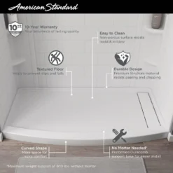 American Standard Ovation Curve 60 In. L X 30 In. W X 72 In. H Right Drain Alcove Shower Stall/Kit In Silver Shine -The Home Depot silver shine american standard shower stalls kits 8014r2961sw60 213 c3 1000