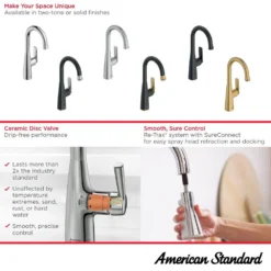 American Standard Aspirations Single Handle Pull-Down Bar Faucet In Stainless Steel -The Home Depot stainless steel american standard bar faucets 104827dc00 4f 1000