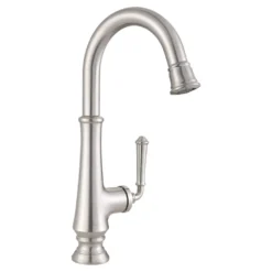 American Standard Delancey Single-Handle Bar Faucet With Pull-Down Spray In Stainless Steel -The Home Depot stainless steel american standard bar faucets 4279410 075 40 1000