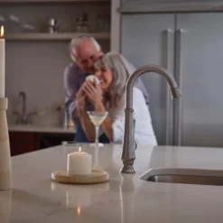 American Standard Delancey Single-Handle Bar Faucet With Pull-Down Spray In Stainless Steel -The Home Depot stainless steel american standard bar faucets 4279410 075 77 1000