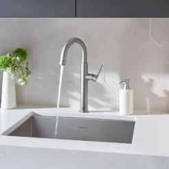 American Standard Studio S Single-Handle Bar Faucet With Pull Down Spray Handle In Stainless Steel -The Home Depot stainless steel american standard bar faucets 4803410 075 77 1000