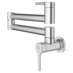 American Standard Studio S Wall Mount Pot Filler With Swing Arm In Stainless Steel -The Home Depot stainless steel american standard pot fillers 4803900 075 c3 1000