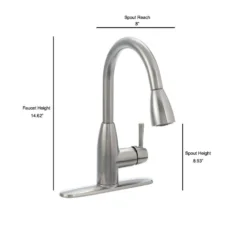 American Standard Fairbury Single-Handle Pull-Down Sprayer Kitchen Faucet In Stainless Steel -The Home Depot stainless steel american standard pull down kitchen faucets 4005ssf a0 1000
