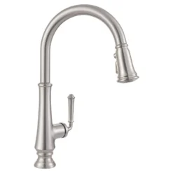 American Standard Delancey Single-Handle Pull-Down Sprayer Kitchen Faucet In Stainless Steel -The Home Depot stainless steel american standard pull down kitchen faucets 4279300 075 44 1000