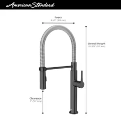 American Standard Studio S Single-Handle Pull-Down Sprayer Kitchen Faucet With Spring Spout In Stainless Steel 11 American Standard Studio S Single-Handle Pull-Down Sprayer Kitchen Faucet With Spring Spout In Stainless Steel -The Home Depot stainless steel american standard pull down kitchen faucets 4803350 075 40 1000