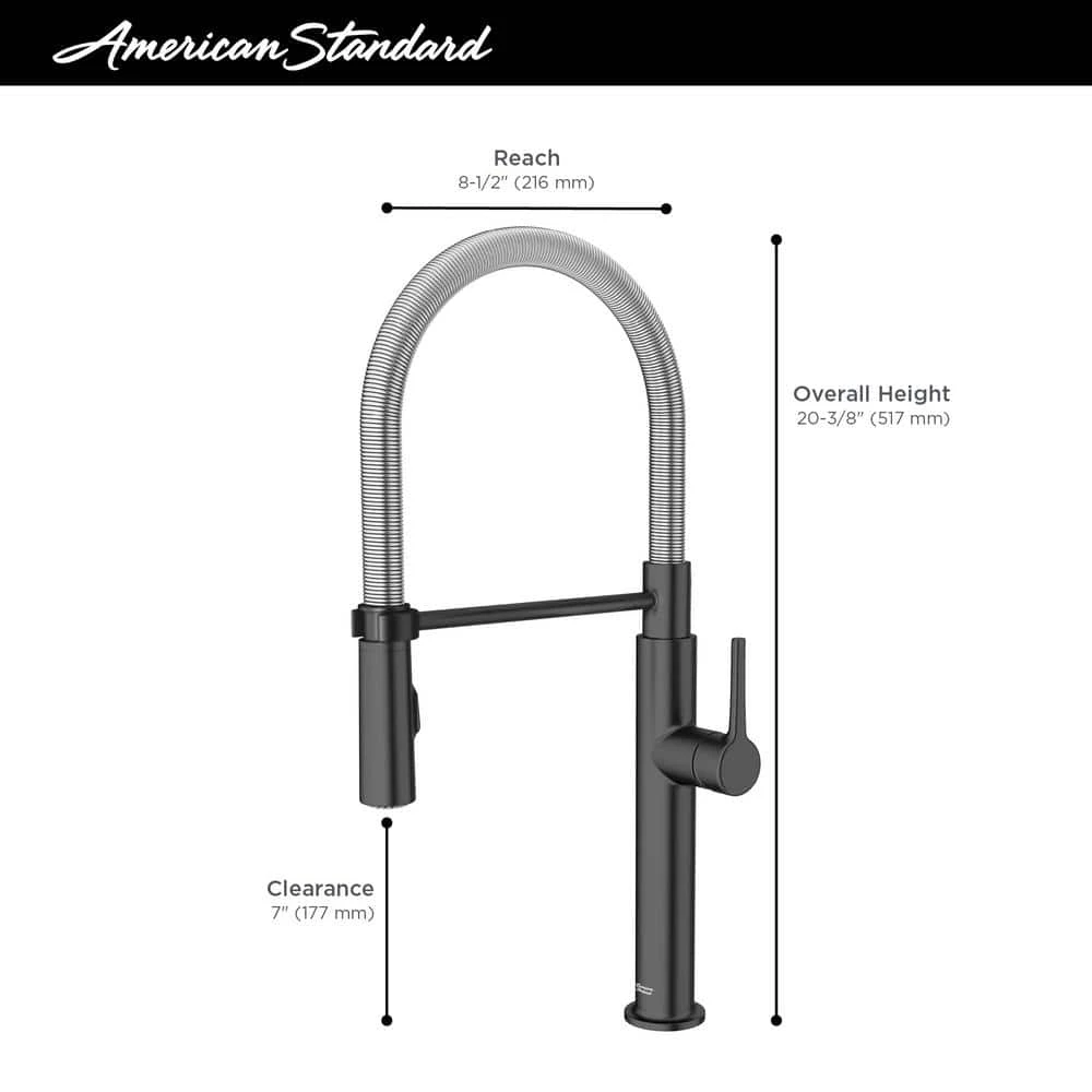 American Standard Studio S Single-Handle Pull-Down Sprayer Kitchen Faucet With Spring Spout In Stainless Steel 3 American Standard Studio S Single-Handle Pull-Down Sprayer Kitchen Faucet With Spring Spout In Stainless Steel - Image 3
