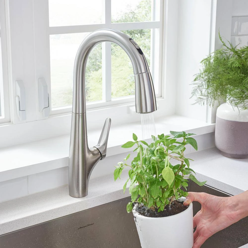 American Standard Avery Selectronic Single-Handle Pull-Down Sprayer Kitchen Faucet In Stainless Steel 6 American Standard Avery Selectronic Single-Handle Pull-Down Sprayer Kitchen Faucet In Stainless Steel - Image 6