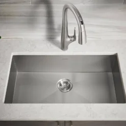 American Standard Avery Selectronic Single-Handle Pull-Down Sprayer Kitchen Faucet In Stainless Steel 27 American Standard Avery Selectronic Single-Handle Pull-Down Sprayer Kitchen Faucet In Stainless Steel -The Home Depot stainless steel american standard pull down kitchen faucets 4901380 075 76 1000