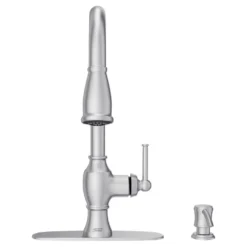 American Standard Marchand Single Handle Pull-Down Sprayer Kitchen Faucet In Stainless Steel 23 American Standard Marchand Single Handle Pull-Down Sprayer Kitchen Faucet In Stainless Steel -The Home Depot stainless steel american standard pull down kitchen faucets 7029301 075 1f 1000