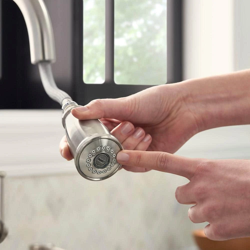 American Standard Marchand Single Handle Pull-Down Sprayer Kitchen Faucet In Stainless Steel 9 American Standard Marchand Single Handle Pull-Down Sprayer Kitchen Faucet In Stainless Steel - Image 9