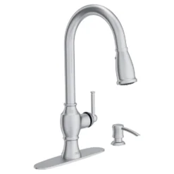 American Standard Marchand Single Handle Pull-Down Sprayer Kitchen Faucet In Stainless Steel