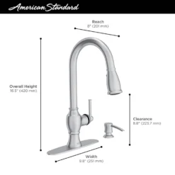 American Standard Marchand Single Handle Pull-Down Sprayer Kitchen Faucet In Stainless Steel 17 American Standard Marchand Single Handle Pull-Down Sprayer Kitchen Faucet In Stainless Steel -The Home Depot stainless steel american standard pull down kitchen faucets 7029301 075 a0 1000