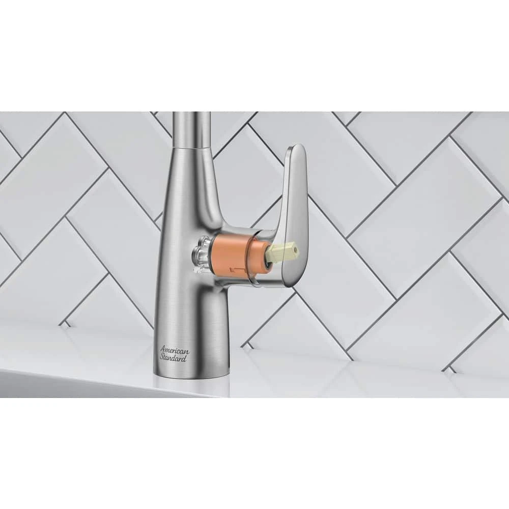 American Standard Colony Pro Single Handle Pull Down Sprayer Kitchen Faucet In Stainless Steel 6 American Standard Colony Pro Single Handle Pull Down Sprayer Kitchen Faucet In Stainless Steel - Image 6