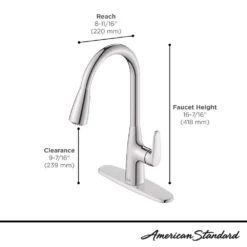 American Standard Colony Pro Single Handle Pull Down Sprayer Kitchen Faucet In Stainless Steel 16 American Standard Colony Pro Single Handle Pull Down Sprayer Kitchen Faucet In Stainless Steel -The Home Depot stainless steel american standard pull down kitchen faucets 7077300 075 a0 1000