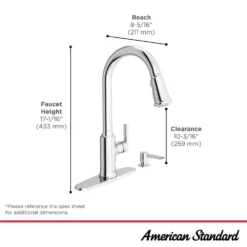 American Standard Raviv Single Handle Pull Down Sprayer Kitchen Faucet With Triple Spray And Lever Handles In Stainless Steel -The Home Depot stainless steel american standard pull down kitchen faucets 7421300 075 a0 1000