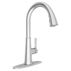 American Standard Renate Single Handle Pull Down Sprayer Kitchen Faucet In Stainless Steel